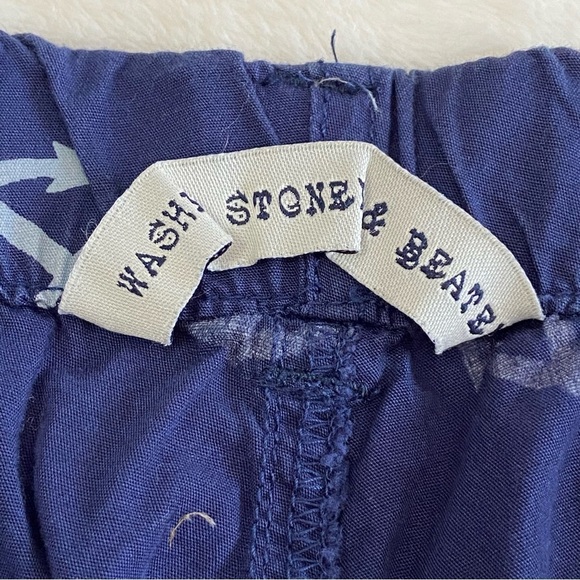 WASHED, STONE & BEATEN / “Snappers” Anchor Print Shorts Size L - Picture 3 of 12